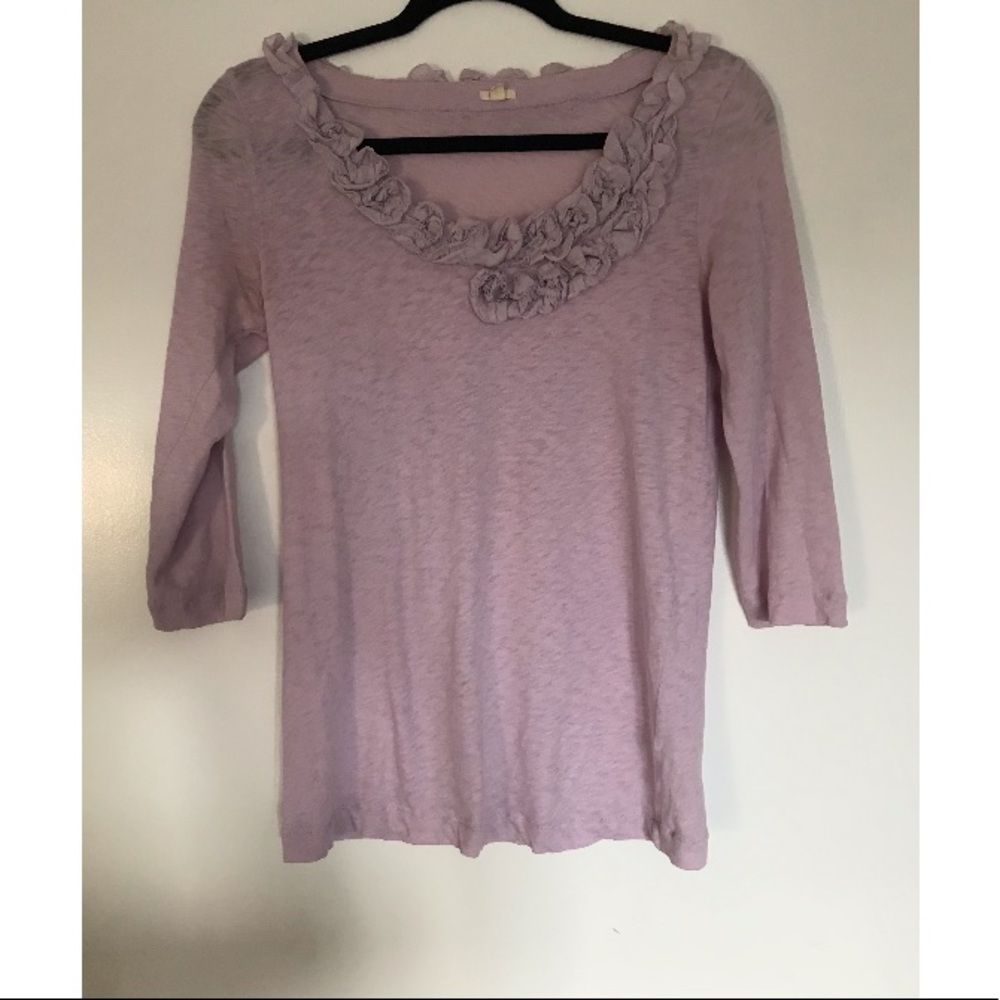 JCrew Lightweight Tee w/ Floral Details